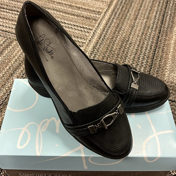 NEW Life Stride Merge Black Loafers 8.5 - Picture 2 of 3